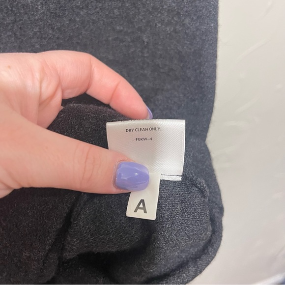 Eileen Fisher charcoal 100% wool sleeveless fitted mini dress (size PP/ 2/4) - Picture 5 of 6